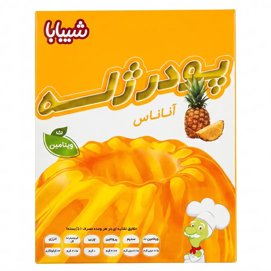 پودر ژله با طعم آناناس شیبابا ۱۰۰ گرم