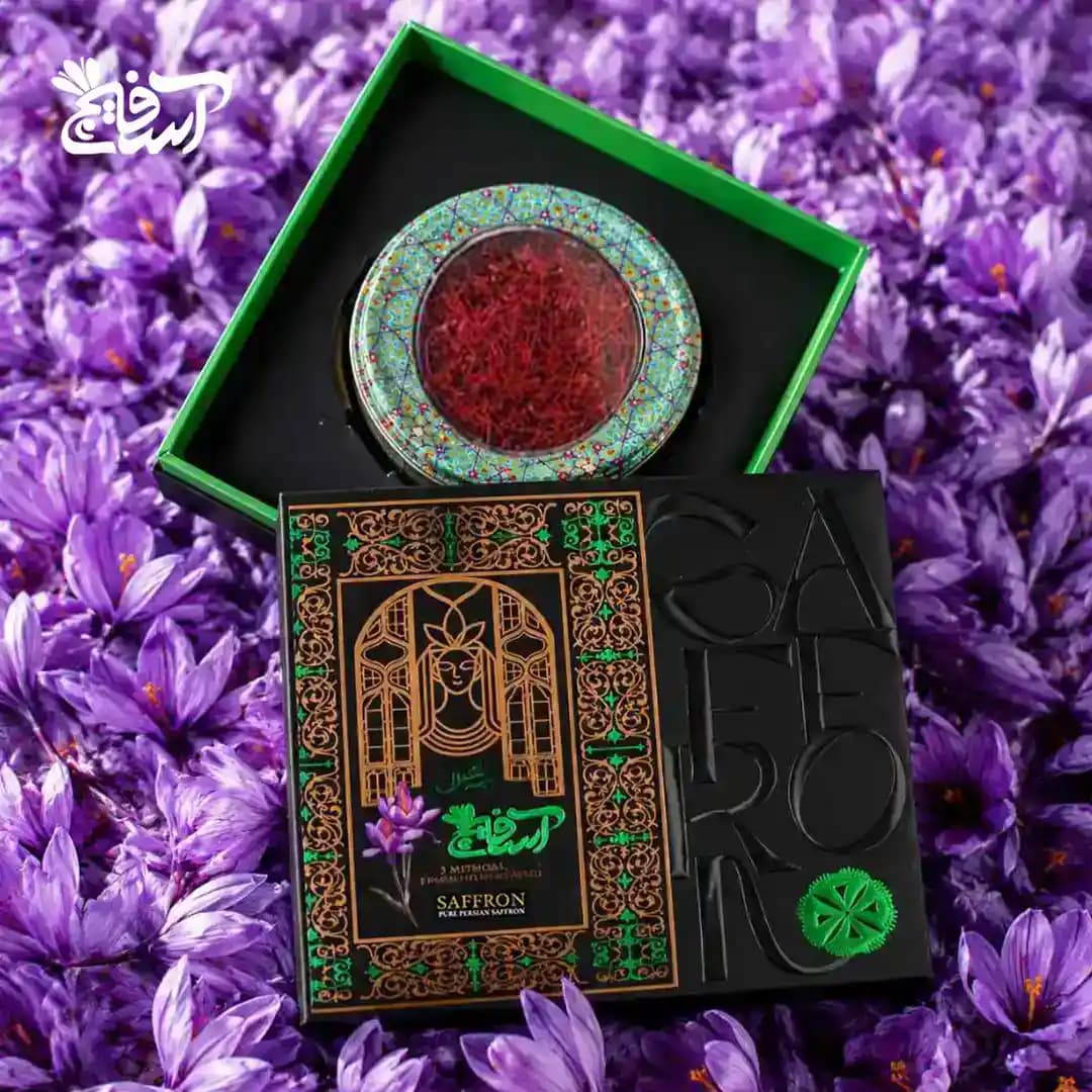 زعفران نگین بسته بندی خاتم سه مثقال — تصویر ۲