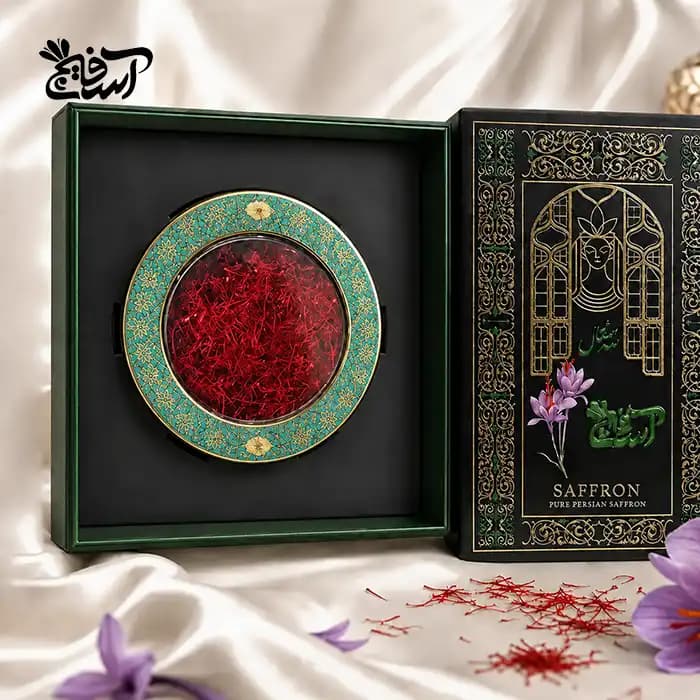 زعفران نگین بسته بندی خاتم سه مثقال