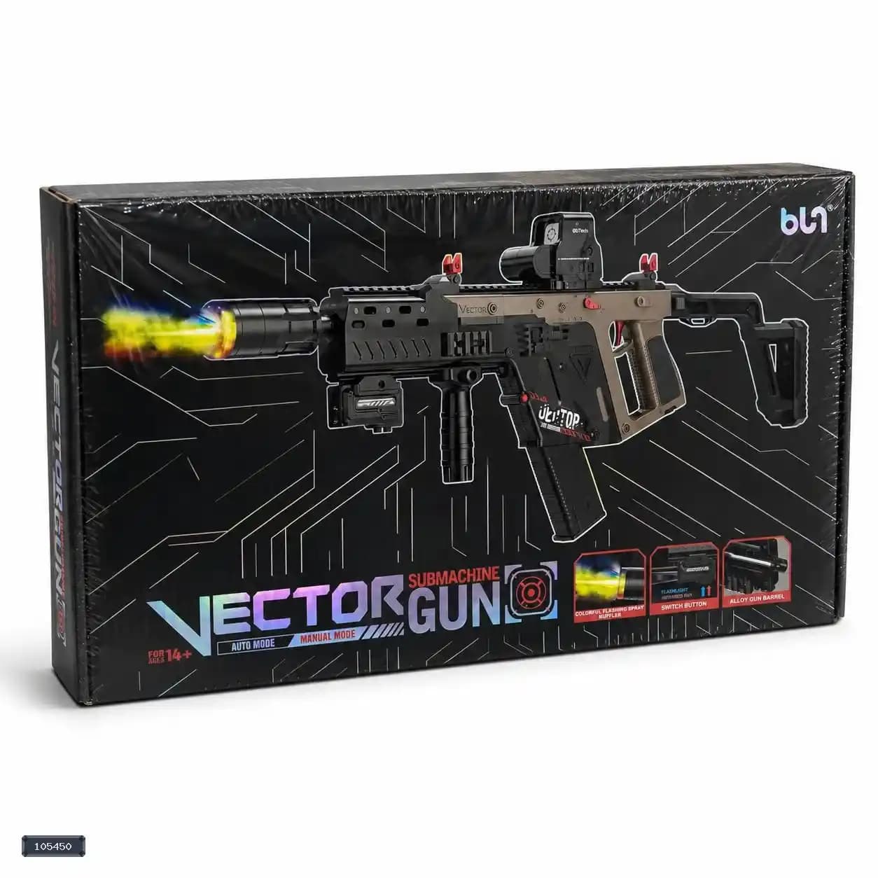 تفنگ تیر ژله ای شارژی دودزا کد vector 1-59 105450