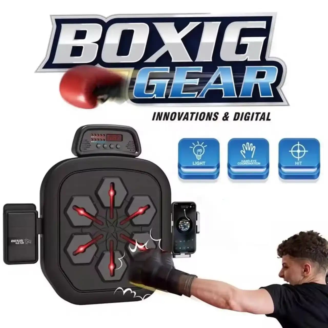 بوکس دیواری موزیکال 4013 boxing gear — تصویر ۳