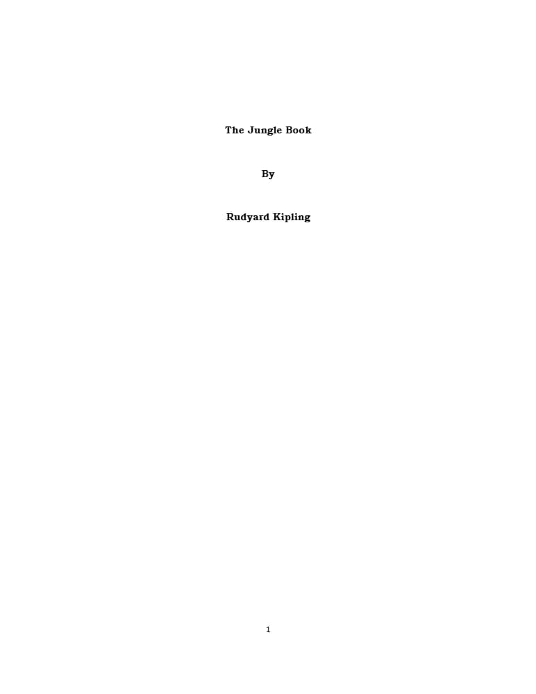 کتاب The Jungle Book (کتاب جنگل) نسخه انگلیسی PDF | رودیارد کیپلینگ (Rudyard Kipling)