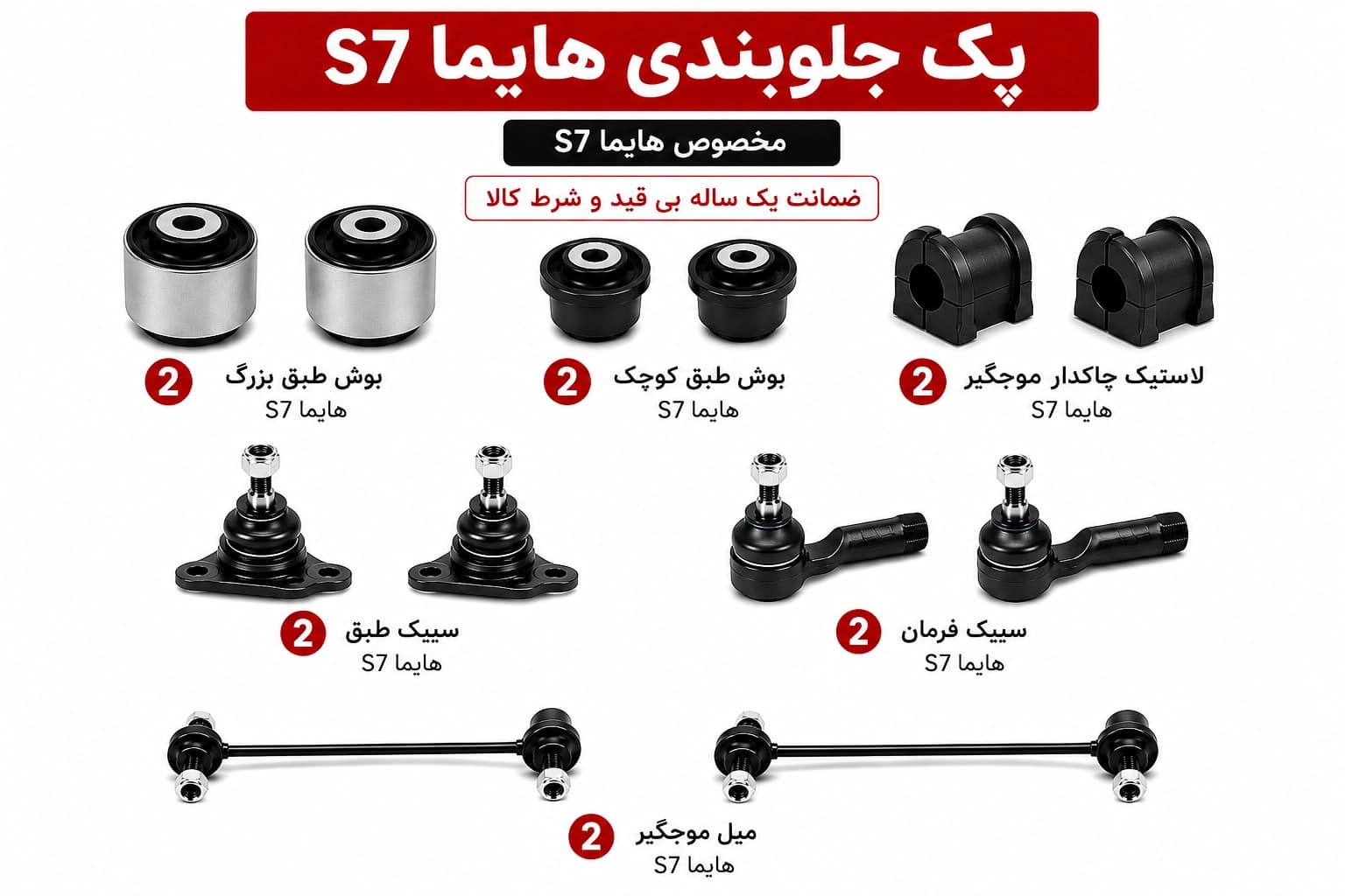 کیت کامل جلوبندی هایما S7