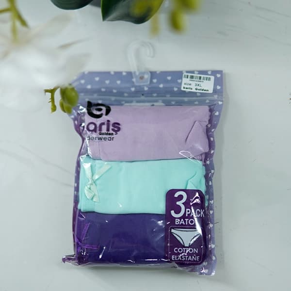 پک سه تایی لباس زیر ساده زنانه سایز 3XL کد 549