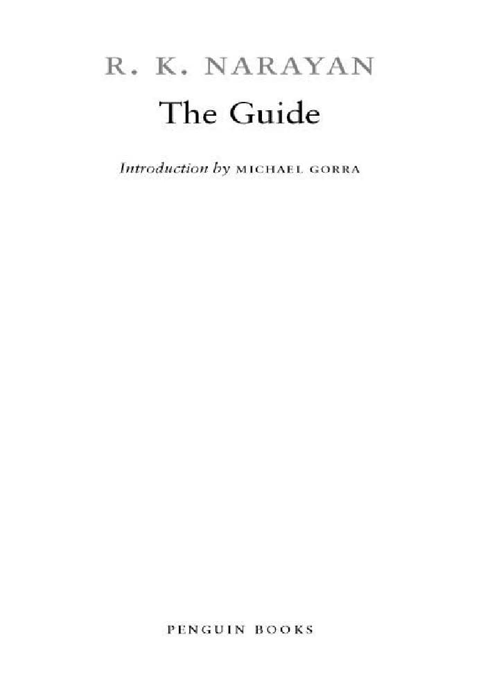 کتاب The Guide (راهنما) نسخه انگلیسی PDF | آر. کی. نارایان (R. K. Narayan)