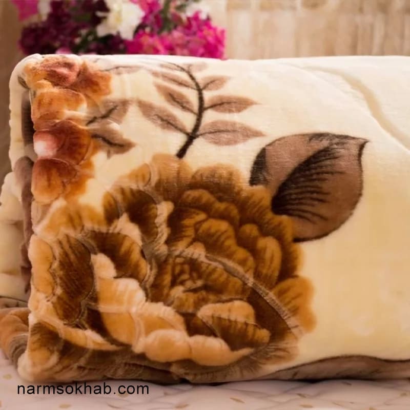 پتو درناژ گلدار یک نفره + عمده — تصویر ۲