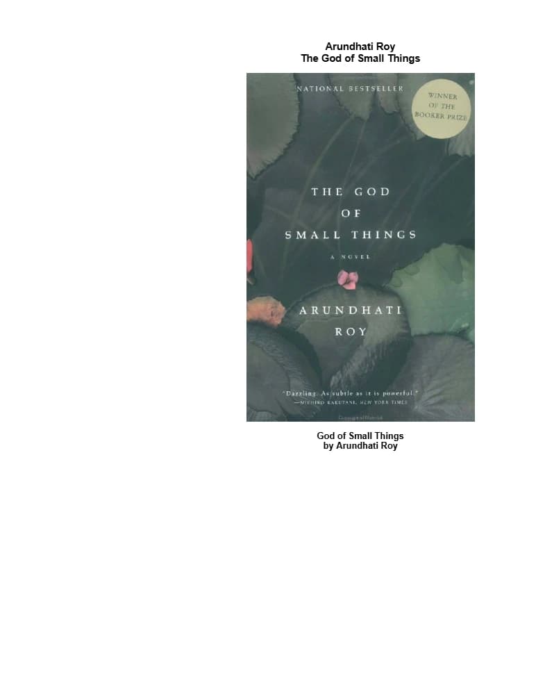 کتاب The God of Small Things (خدای چیزهای کوچک) نسخه انگلیسی PDF | Arundhati Roy