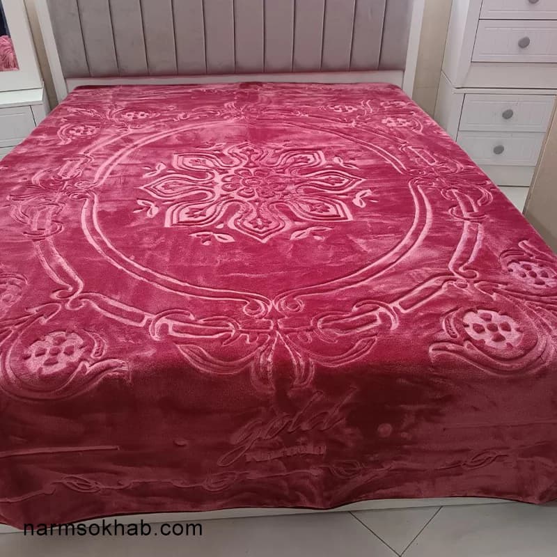پتو نرمین طلایی یک نفره + عمده