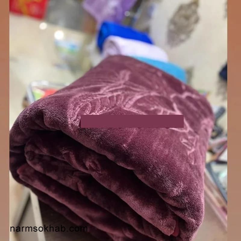پتو دونفره نرمین الوان و تک رنگ + عمده — تصویر ۳