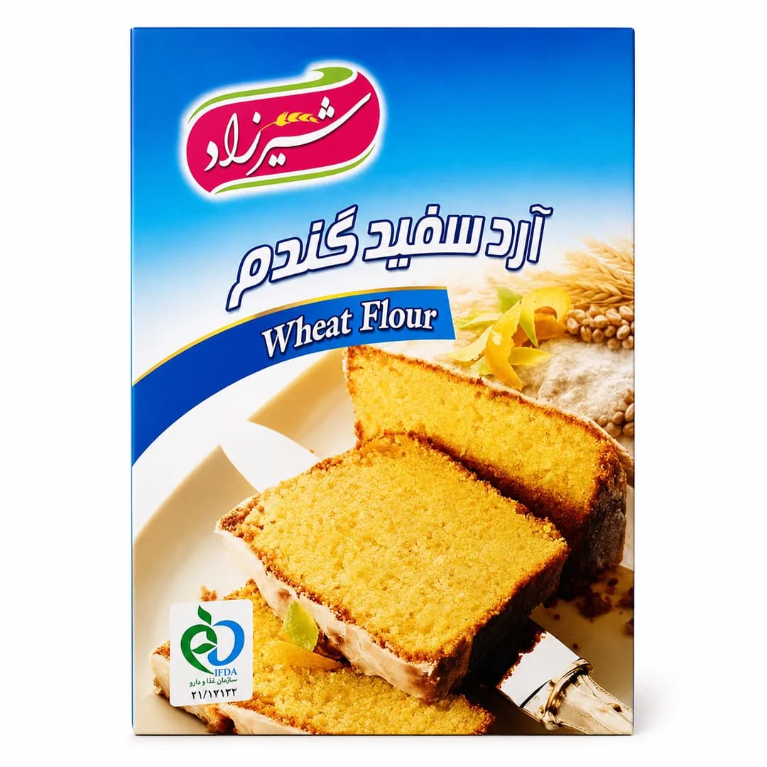 آرد سفید گندم شیرزاد ۴۰۰ گرمی
