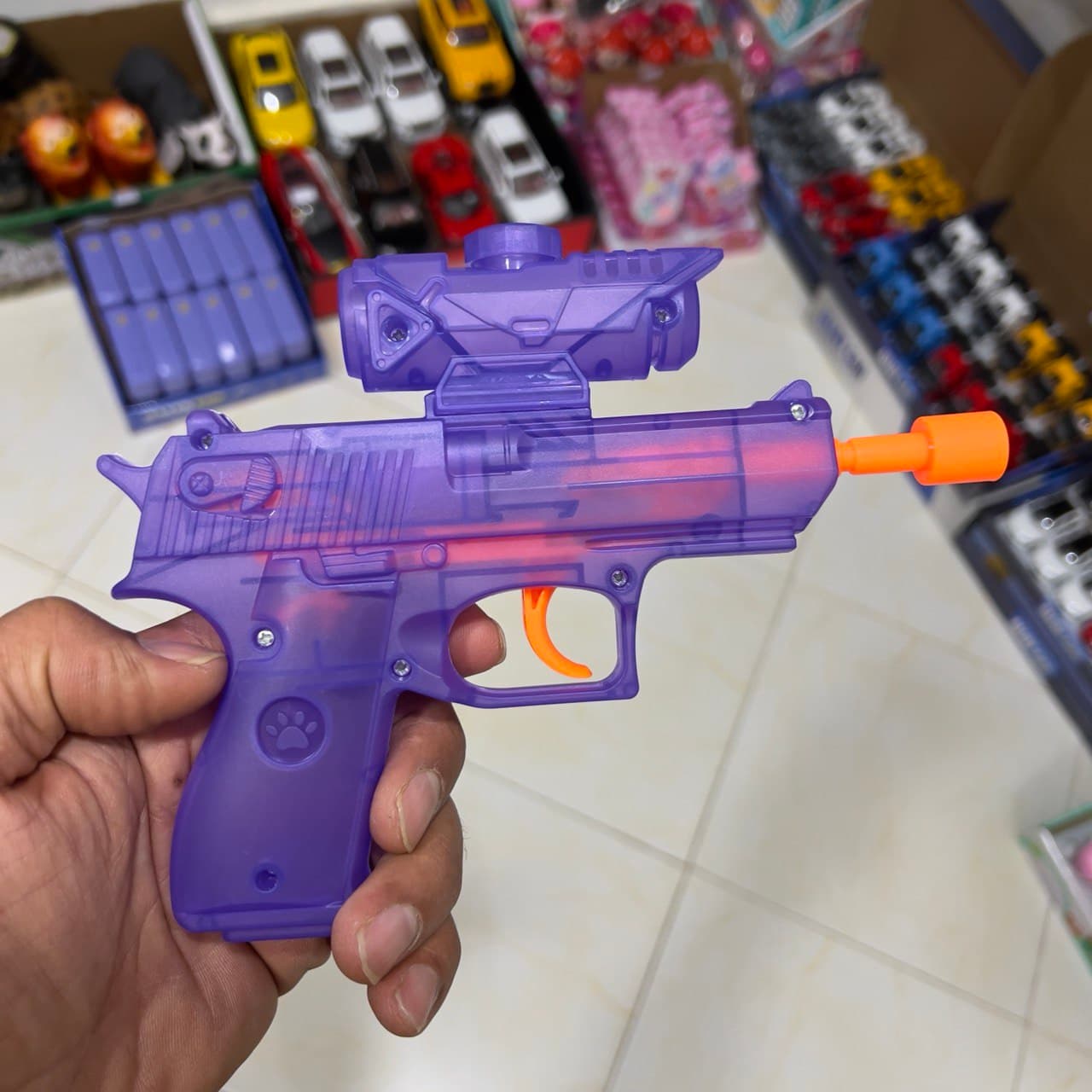 کلت شوتینگ mini gun آبی همراه دوربین کد 2011.1 شارژی | شهرام تویز — تصویر ۳