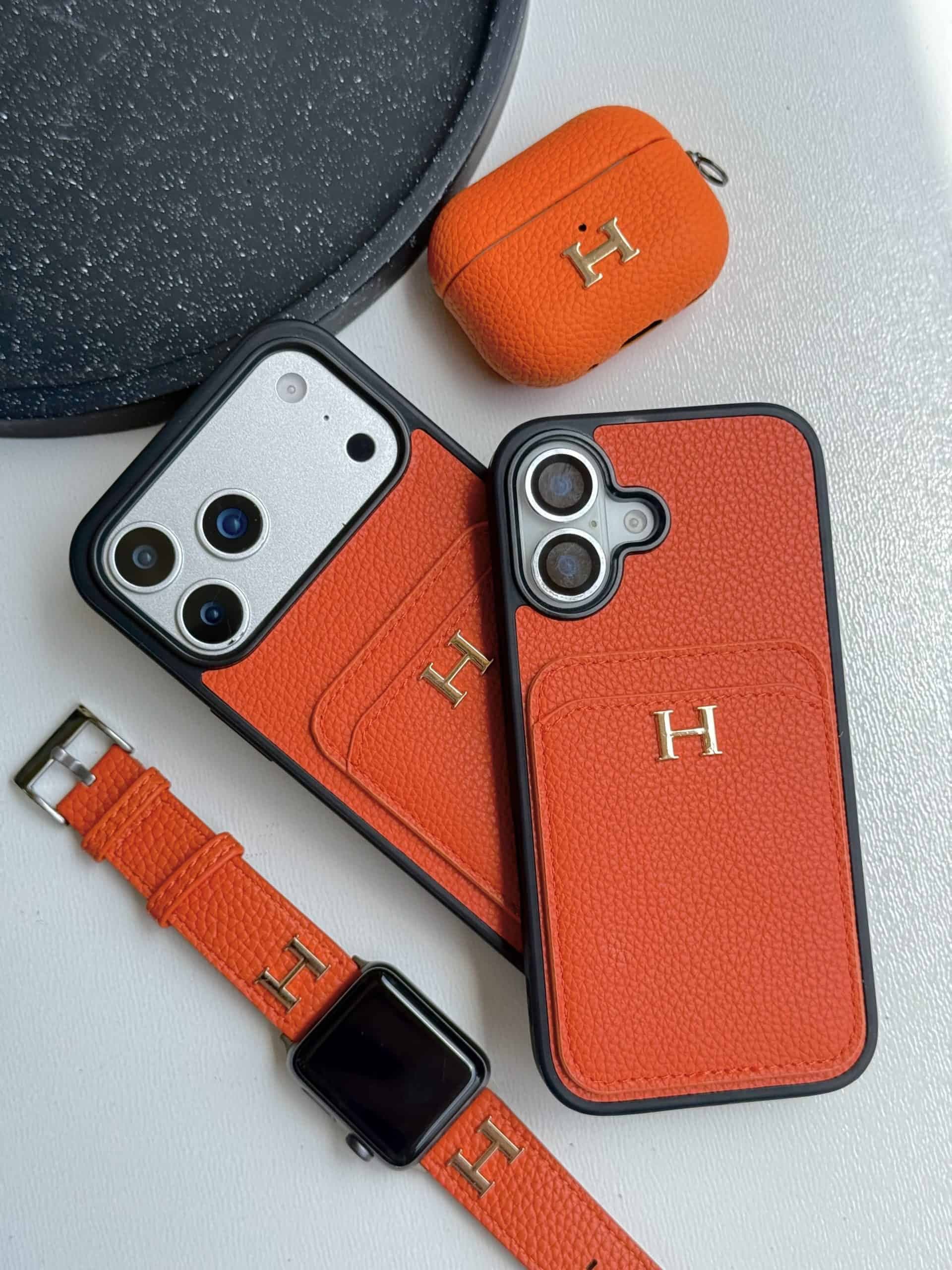 قاب گوشی هرمس جاکارتی نارنجی C2268 | قاب Hermès جاکارتی — تصویر ۵