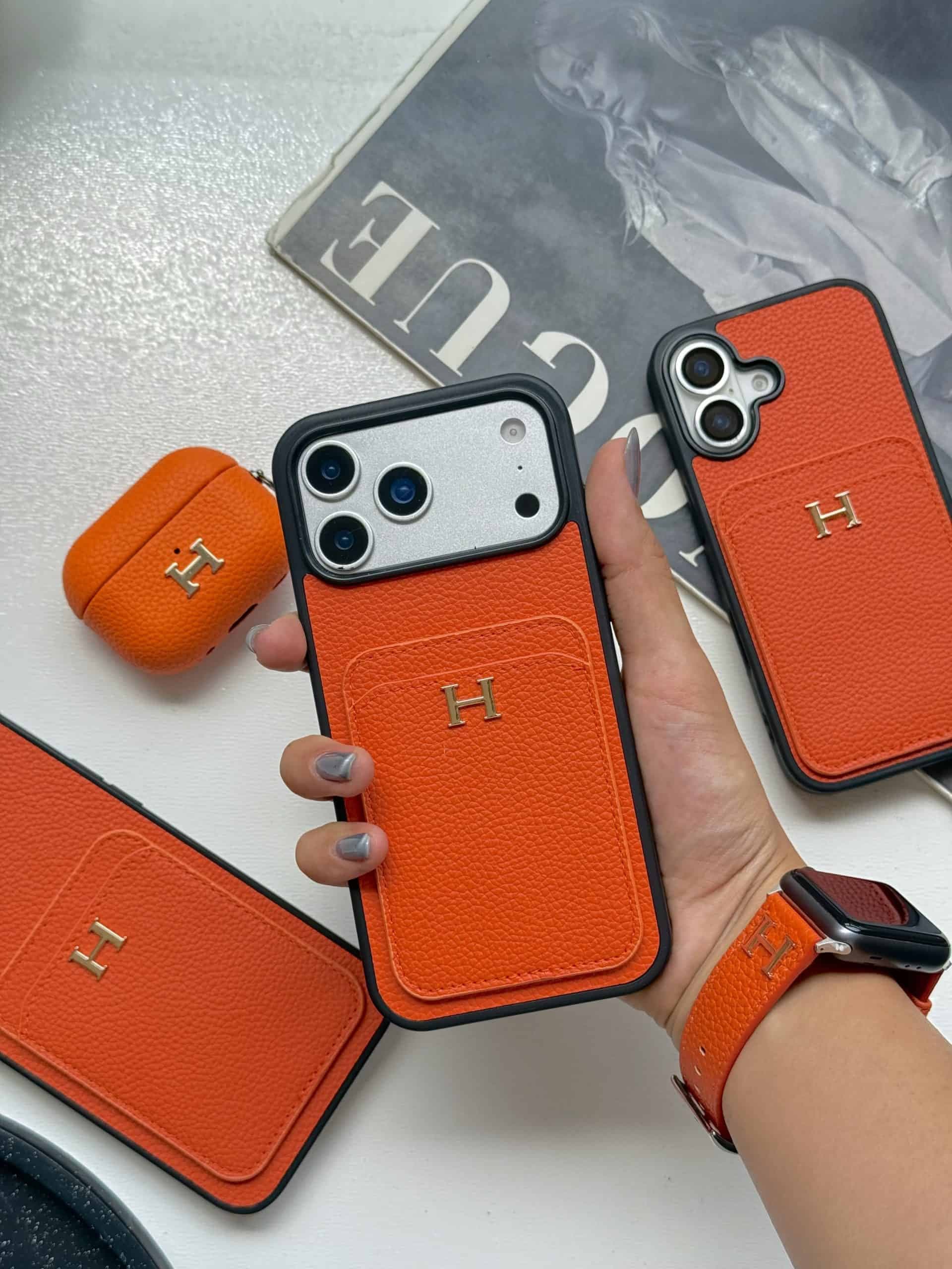 قاب گوشی هرمس جاکارتی نارنجی C2268 | قاب Hermès جاکارتی — تصویر ۷