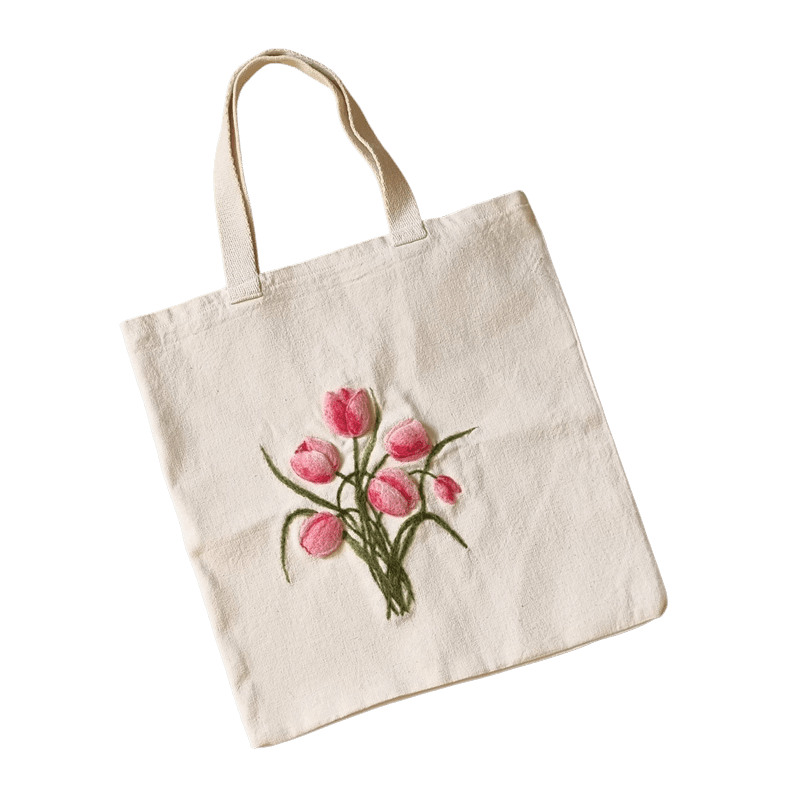 Felt Shopping Bag Tulip Design – Horfelt Brand