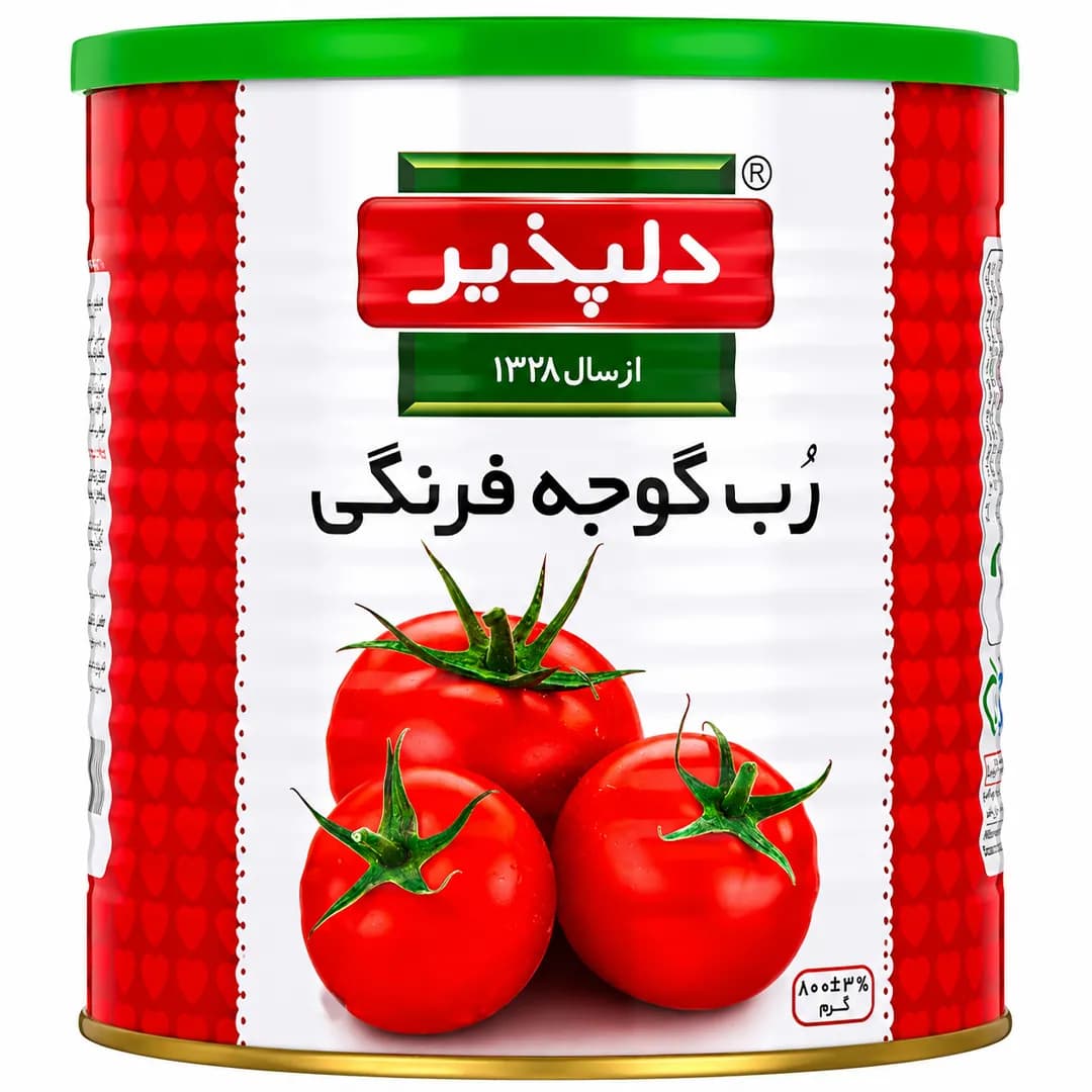 رب گوجه فرنگی دلپذیر 800 گرمی قوطی فلزی