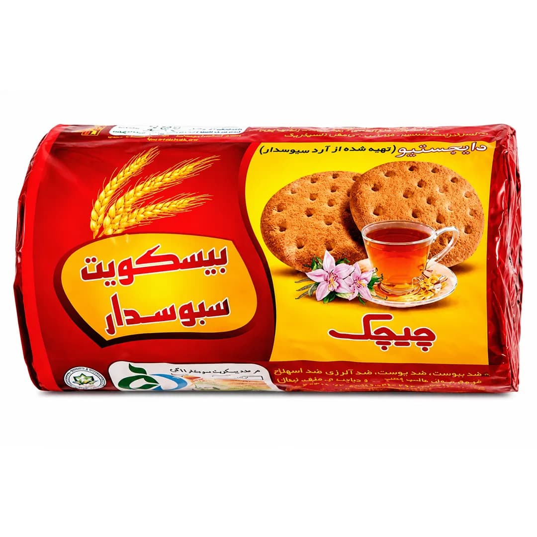 بیسکویت سبوس‌دار چیچک 160 گرمی — تصویر ۲