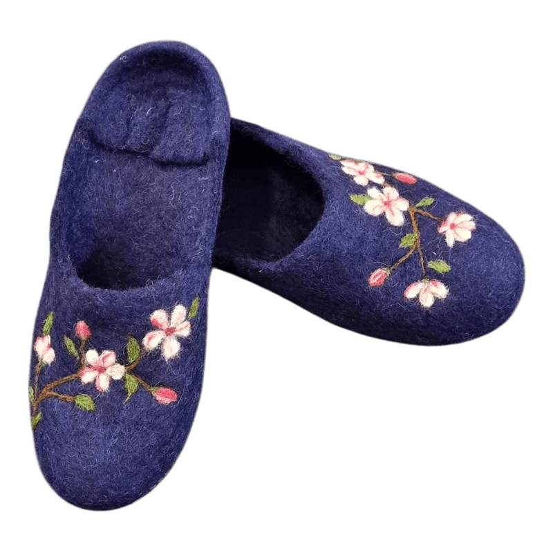Felt Slippers Blossom Design – Horfelt Brand — تصویر ۳