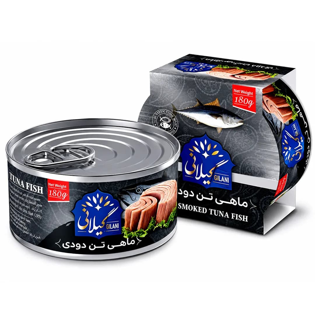کنسرو ماهی تون دودی گیلانی 180 گرمی