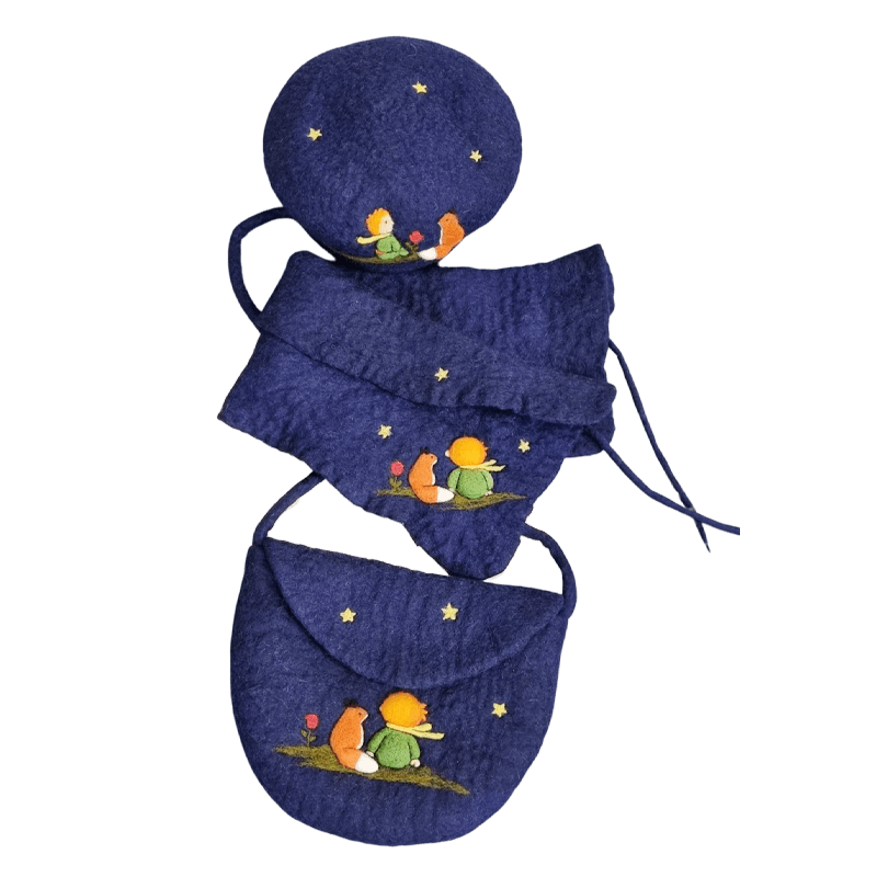 Felt Set Little Prince Hat, Bag & Collar Shawel – Hoorfelt Brand