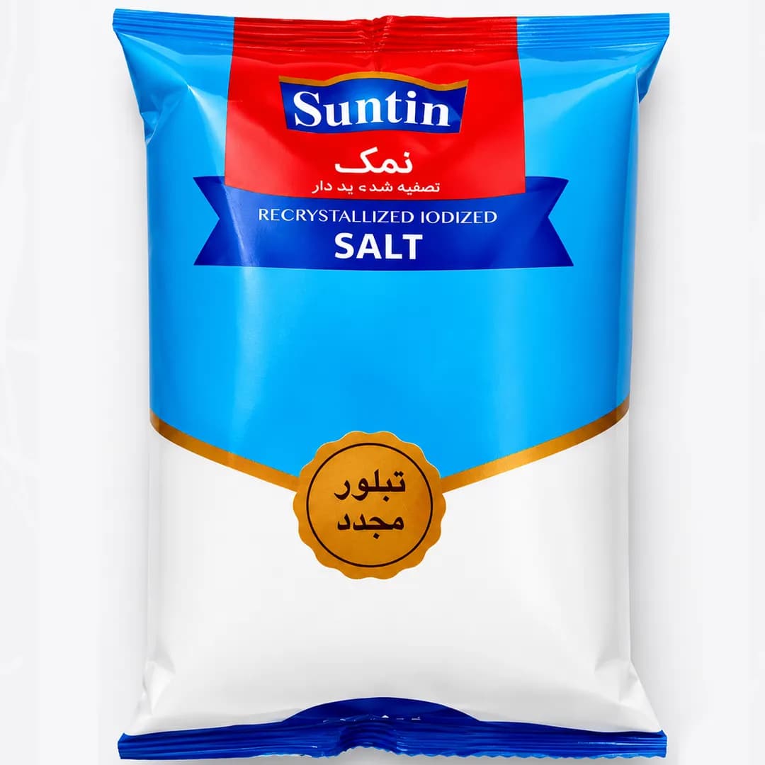 نمک تصفیه شده یددار سانتین 700 گرمی | تبلور مجدد