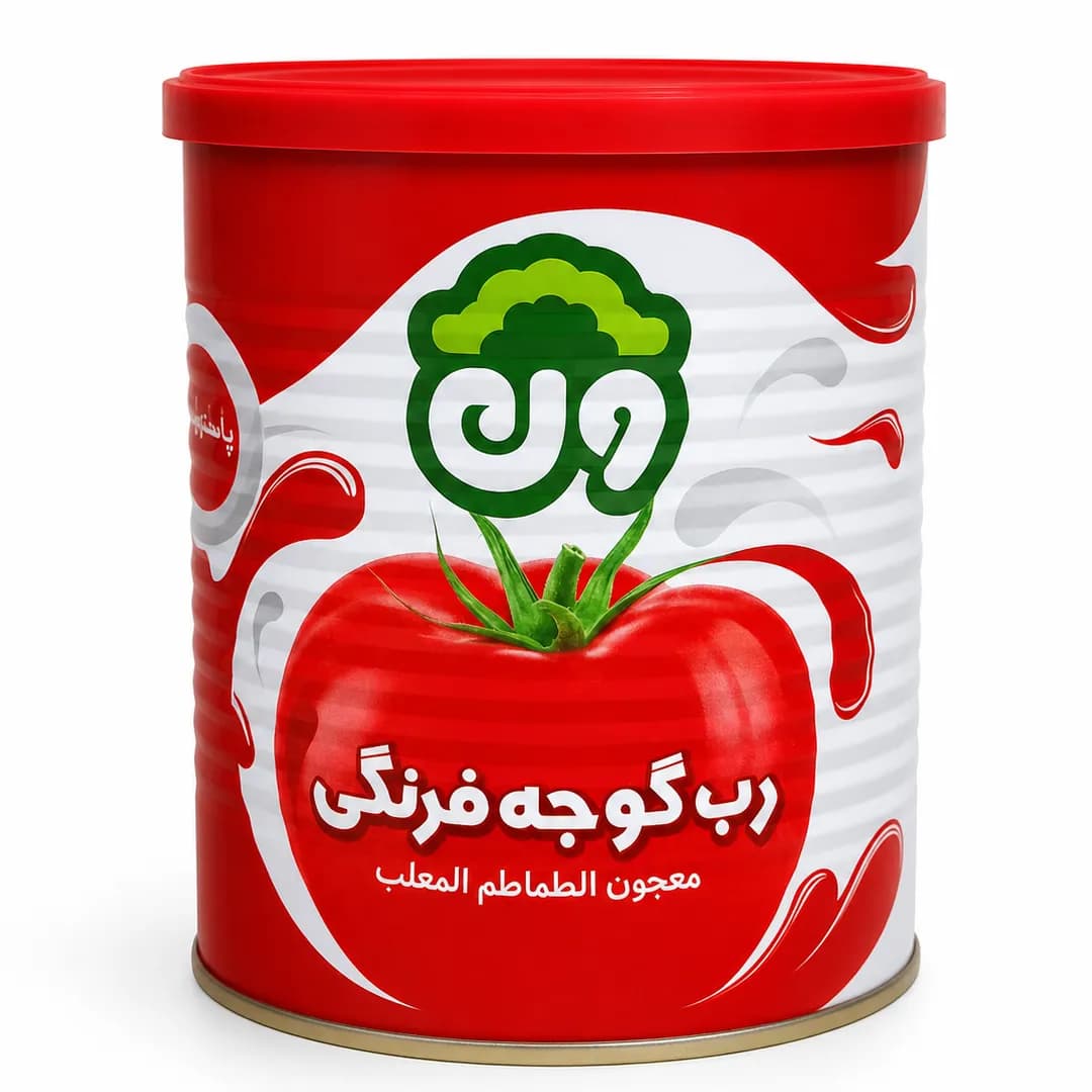 رب گوجه فرنگی قوطی کلیددار 800 گرمی ون