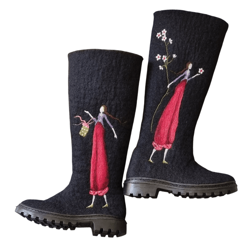 Girl-Design Felt Boots – Hoorfelt Brand