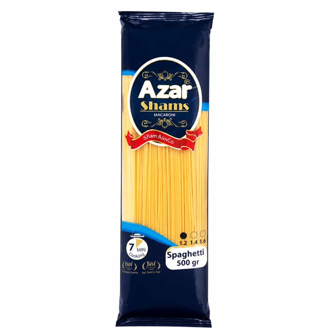 اسپاگتی آذرشمس قطر ۱.۲ وزن ۵۰۰ گرم