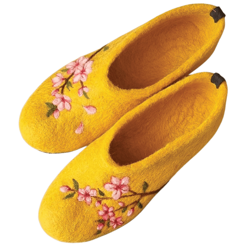 Flat Blossom Felt Slippers – Hoorfelt Brand — تصویر ۳