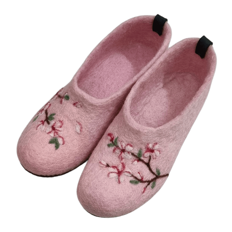 Flat Blossom Felt Slippers – Hoorfelt Brand — تصویر ۷