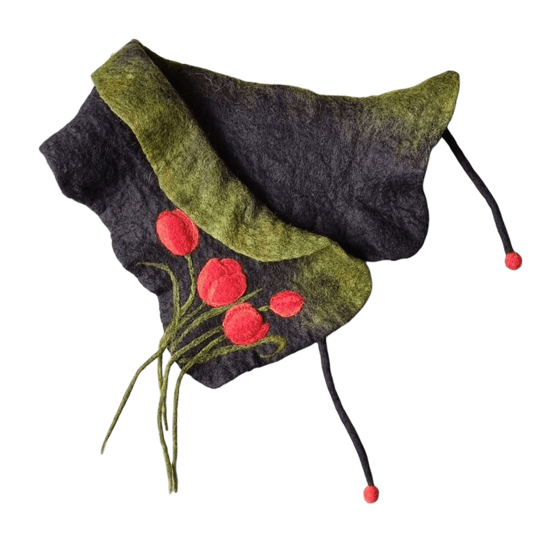 Hoorfelt Brand Collar Scarf – Tulip Design — تصویر ۳