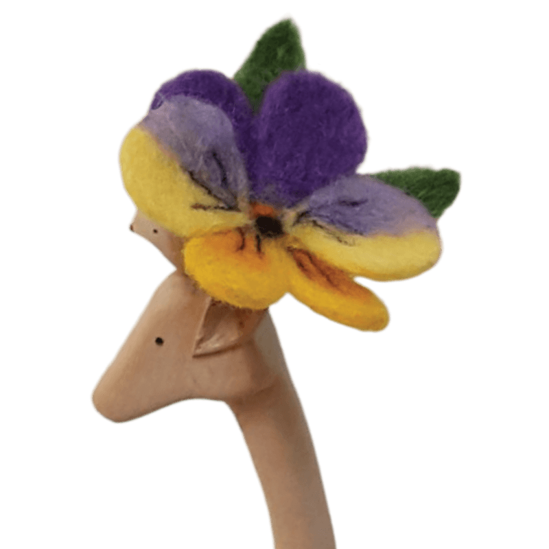 Felt Hairpin with Violet Design – Horfelt Brand