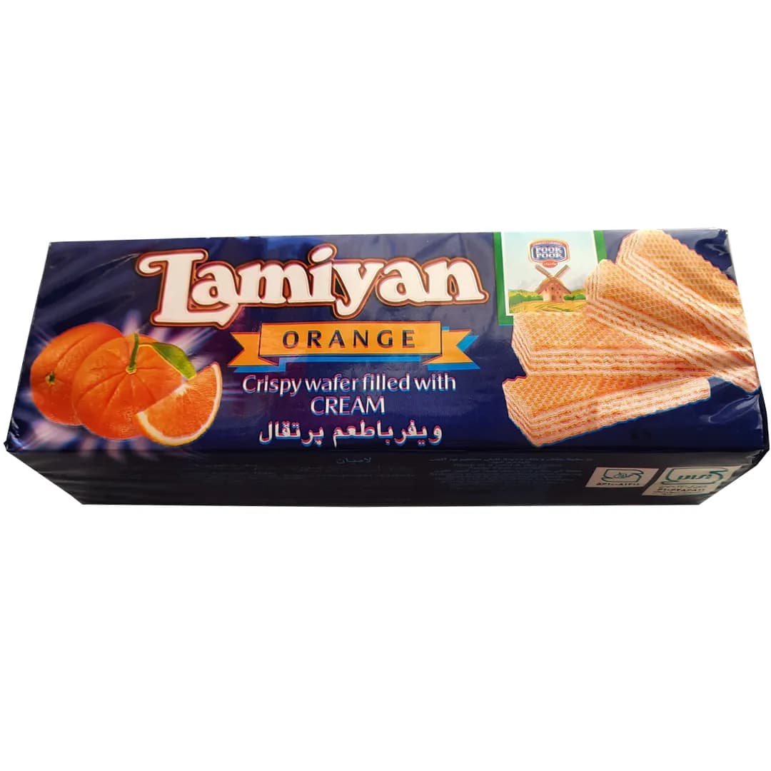 ویفر پرتقالی پوک پوک لامیان – 160 گرم — تصویر ۲