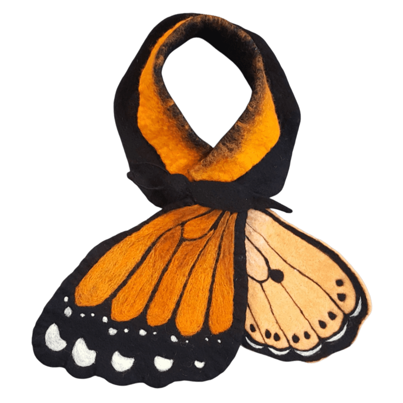 Felt Collar Scarf Butterfly Orange – Horfelt Brand