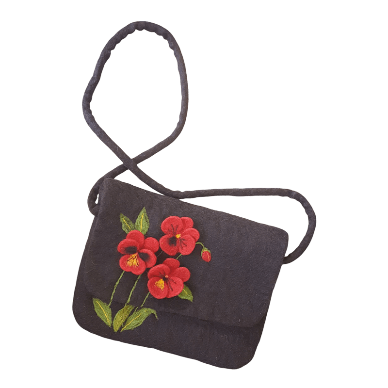 Wool Felt Bag – Violet2 Design – Hoorfelt Brand — تصویر ۲