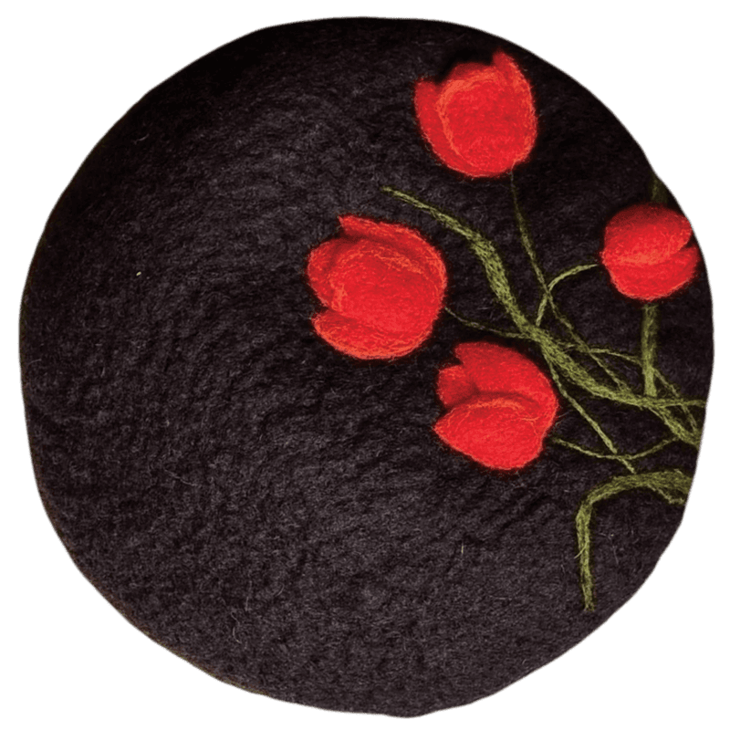 Tulip Design Beret – Hoorfelt Brand — تصویر ۳