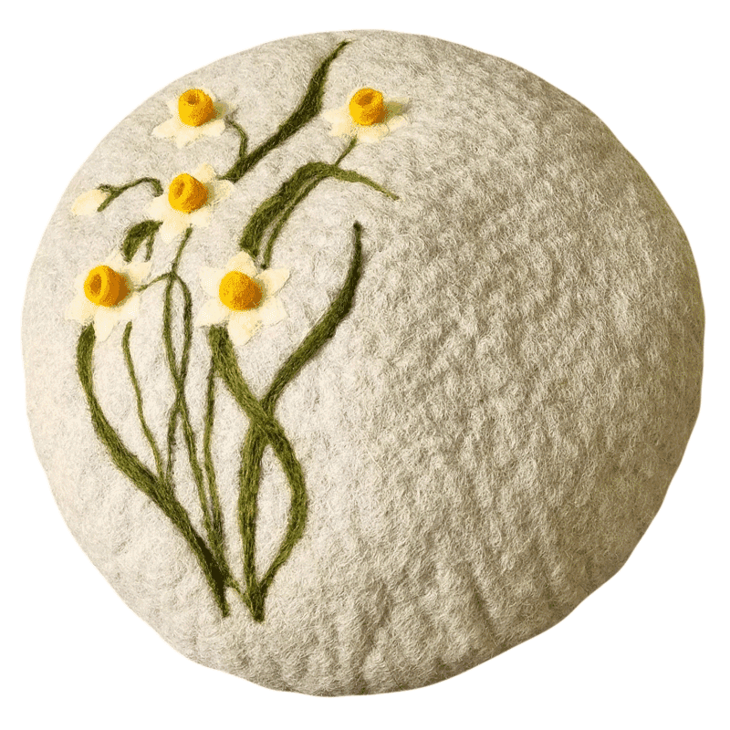 Beret Hat with Narcissus Design – Hoorfelt Brand