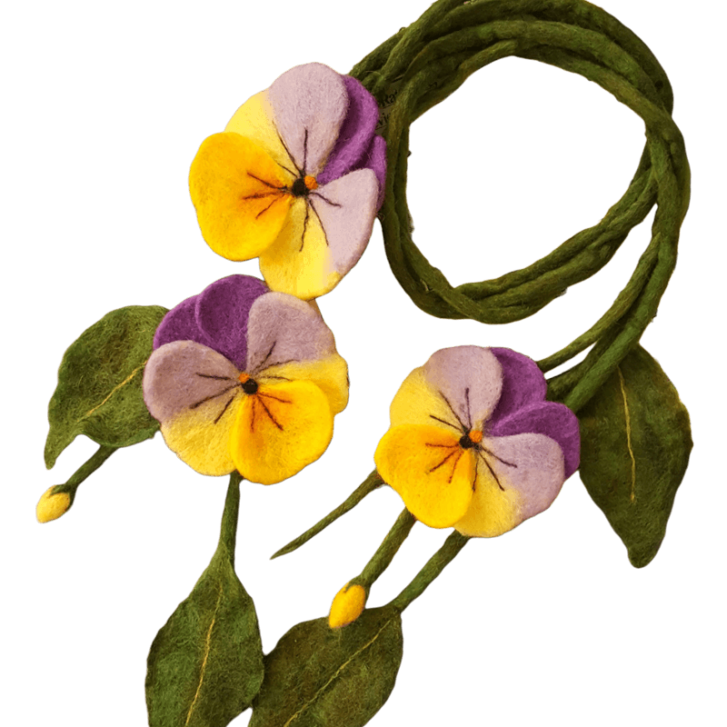 Violet Design Felted Necklace – Hoorfelt Brand