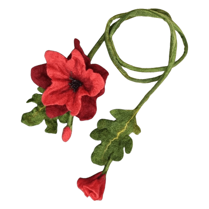 Flower Design 3 Felted Necklace – Hoorfelt Brand