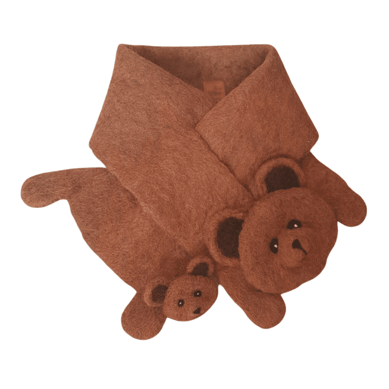 Bear Design Wool Neck Scarf – Hoorfelt Brand