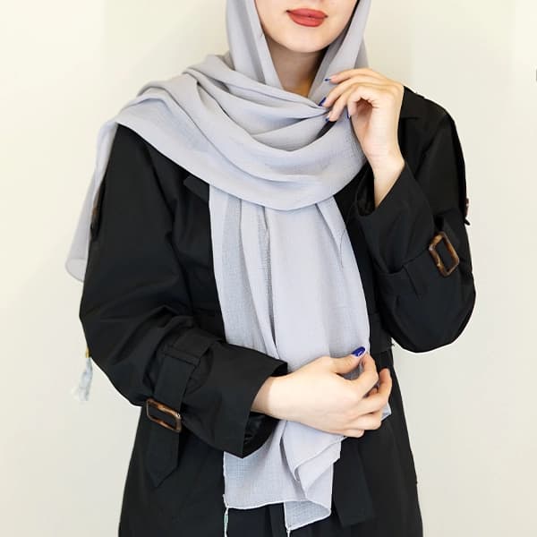 شال حریر منگوله دار نیلوفر – 299