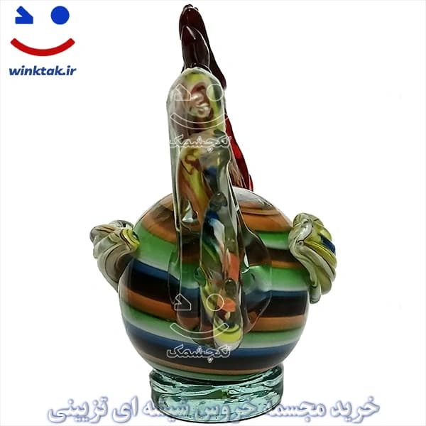 خروس شیشه ای تزیینی دست ساز — تصویر ۲