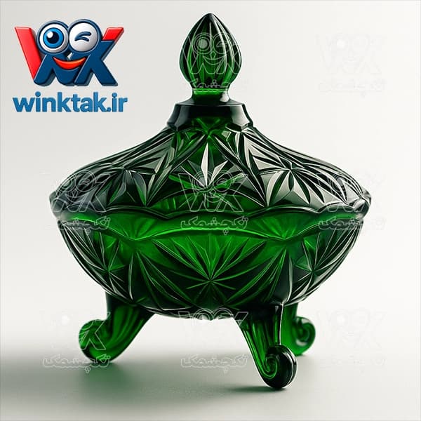ظرف شکلات خوری بزرگ پایه دار (جدیدترین مدل فانتزی شیشه ای با قیمت استثنایی)