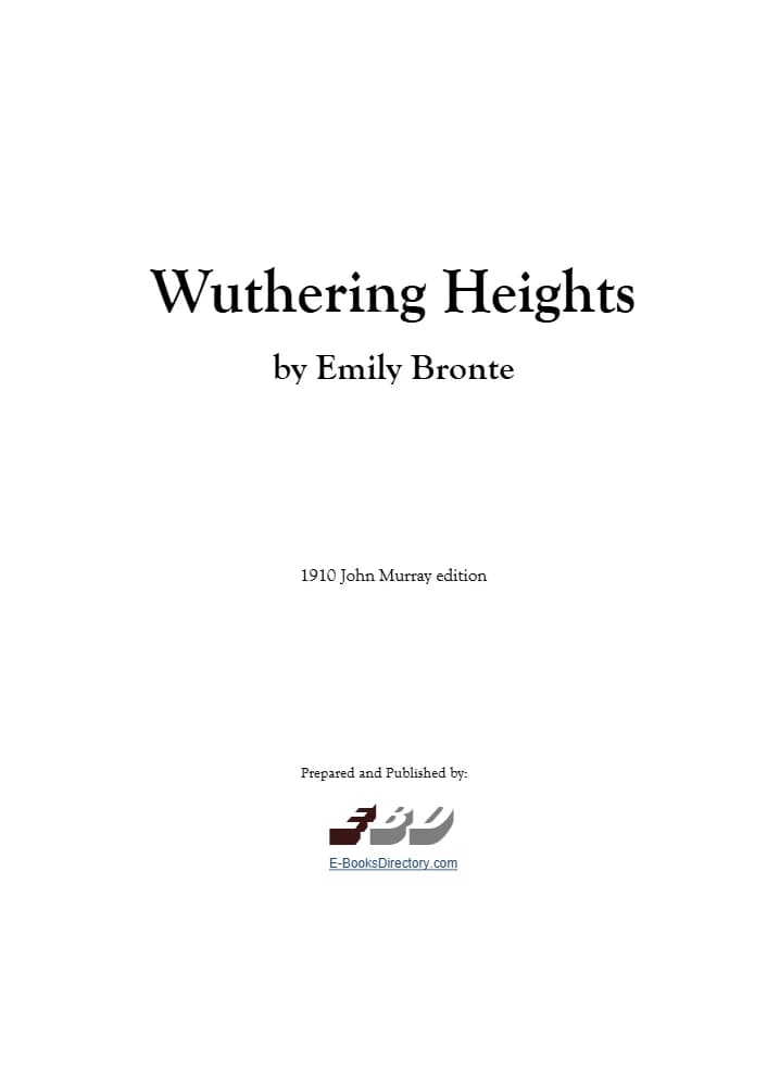 کتاب بلندی‌های بادگیر (Wuthering Heights) اثر امیلی برونته نسخه PDF انگلیسی