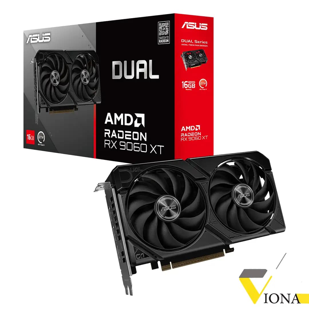 کارت گرافیک ایسوس ASUS Radeon RX 9060 XT Dual 16GB GDDR6