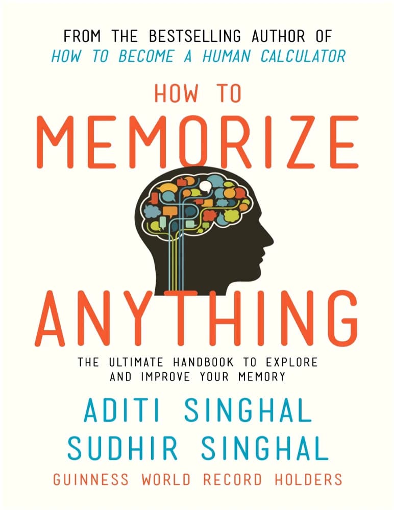 کتاب How to Memorize Anything (چگونه هر چیزی را حفظ کنیم) نسخه انگلیسی PDF | آدیتی سینگال (Aditi Singhal)