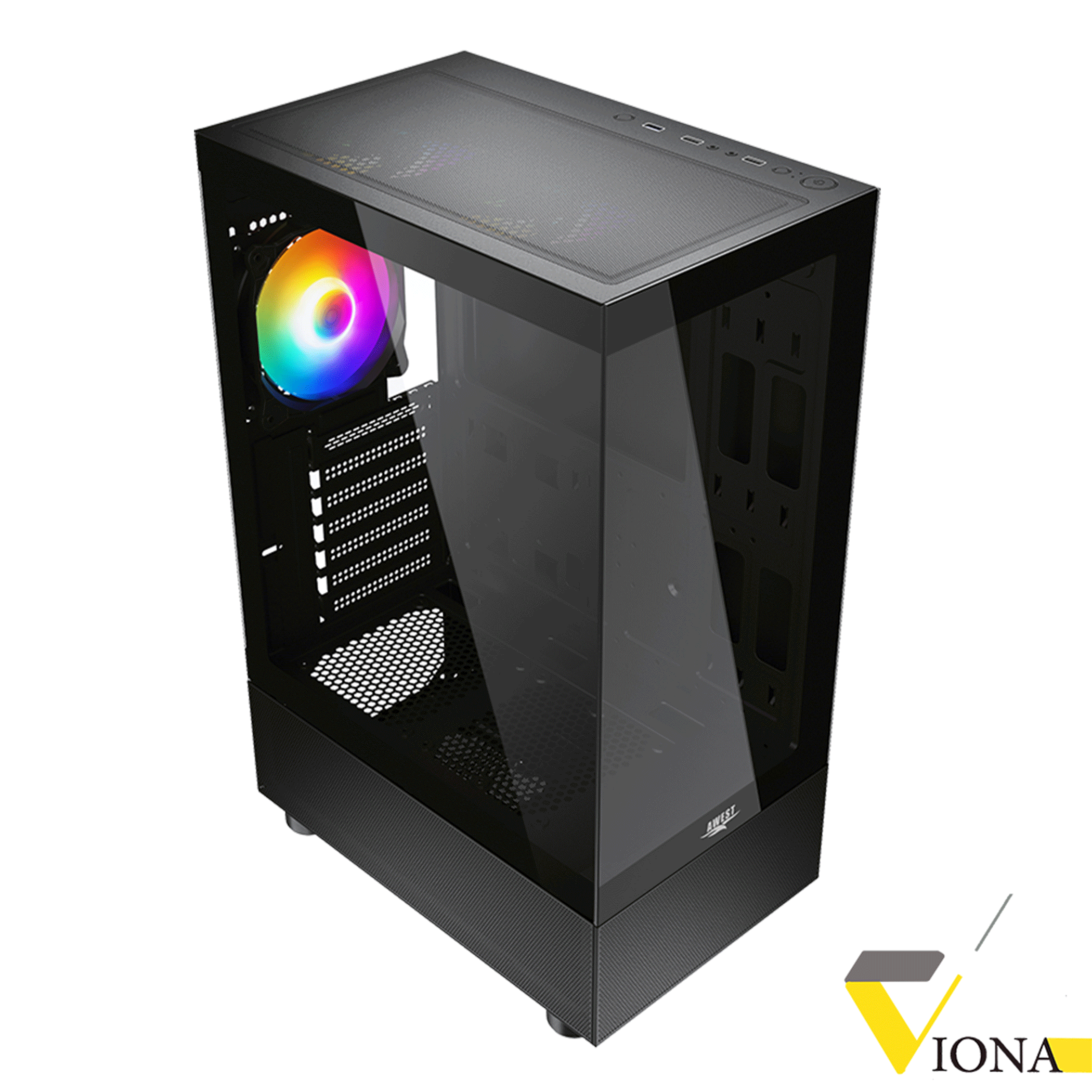 کیس گیمینگ اوست AWEST GT-AQ11-MB GAMING — تصویر ۲