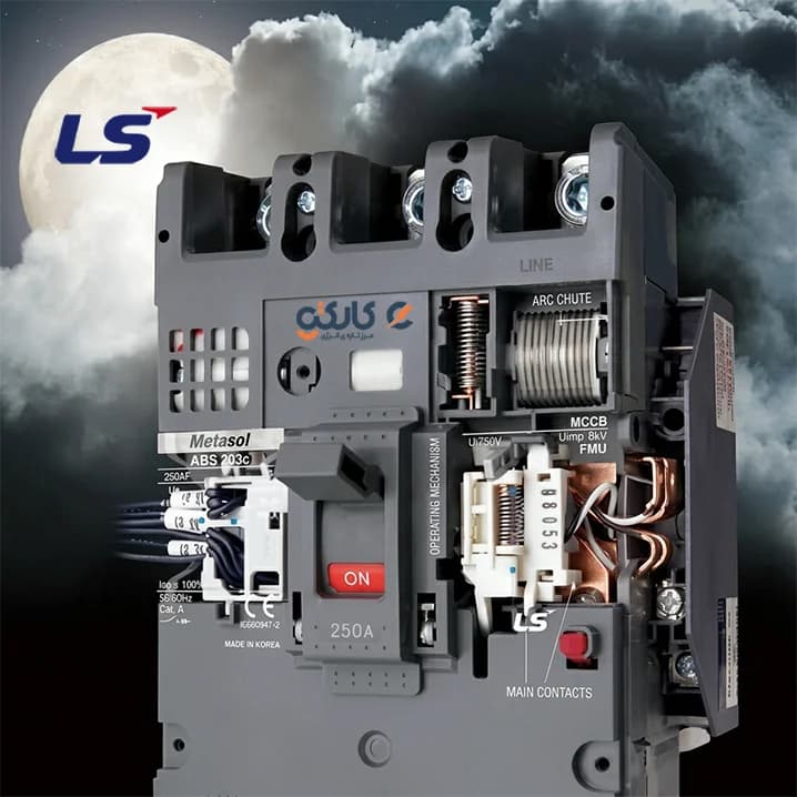 کلید اتوماتیک کمپکت 50 آمپر قابل تنظیم حرارتی LS مدل ABH103C/50 سری Metasol — تصویر ۲