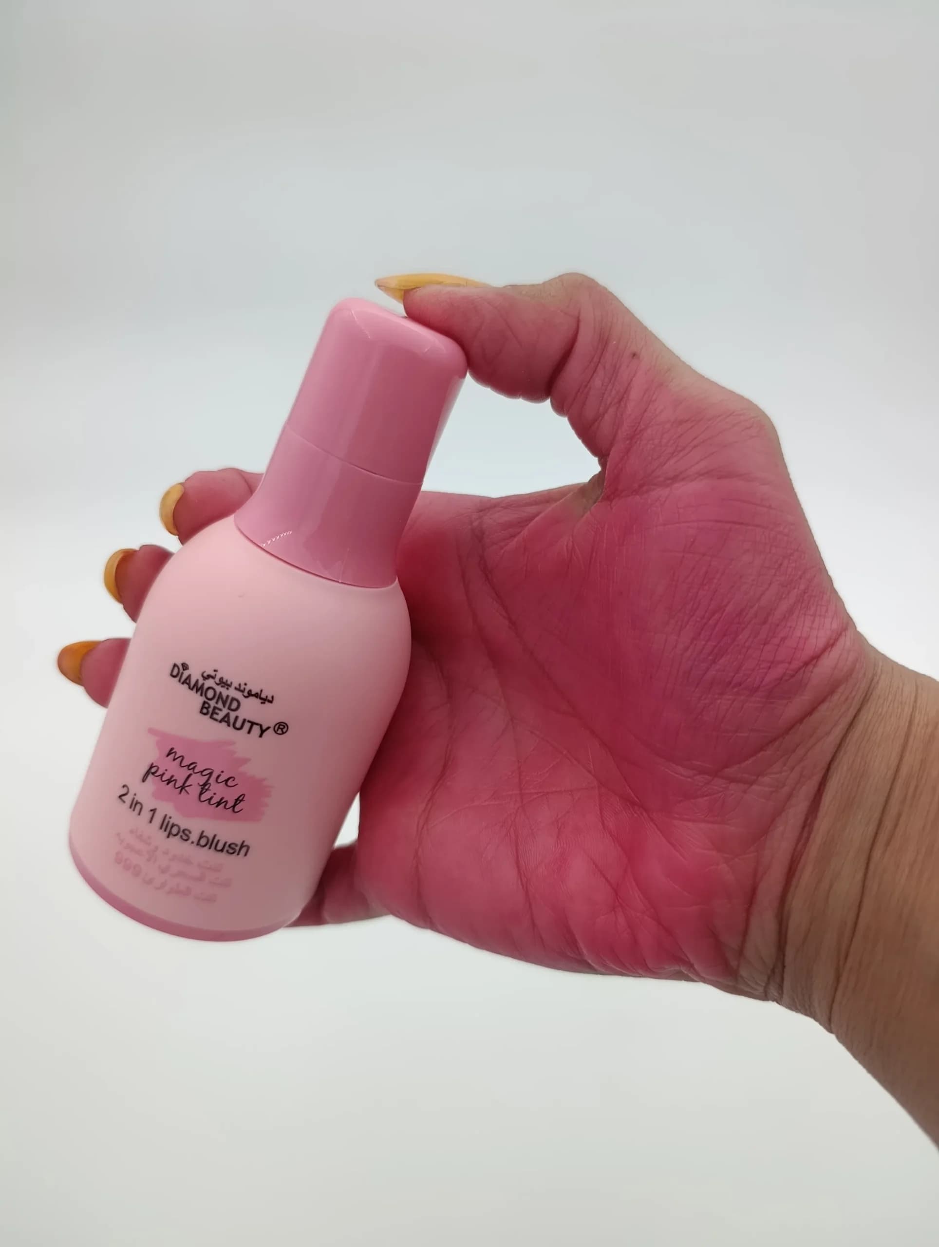 تنت لب و رژگونه حرارتی دیاموند بیوتی Diamond Beauty مدل مجیک پینک ۲ در ۱ (تغییر رنگ با حرارت بدن) — تصویر ۲