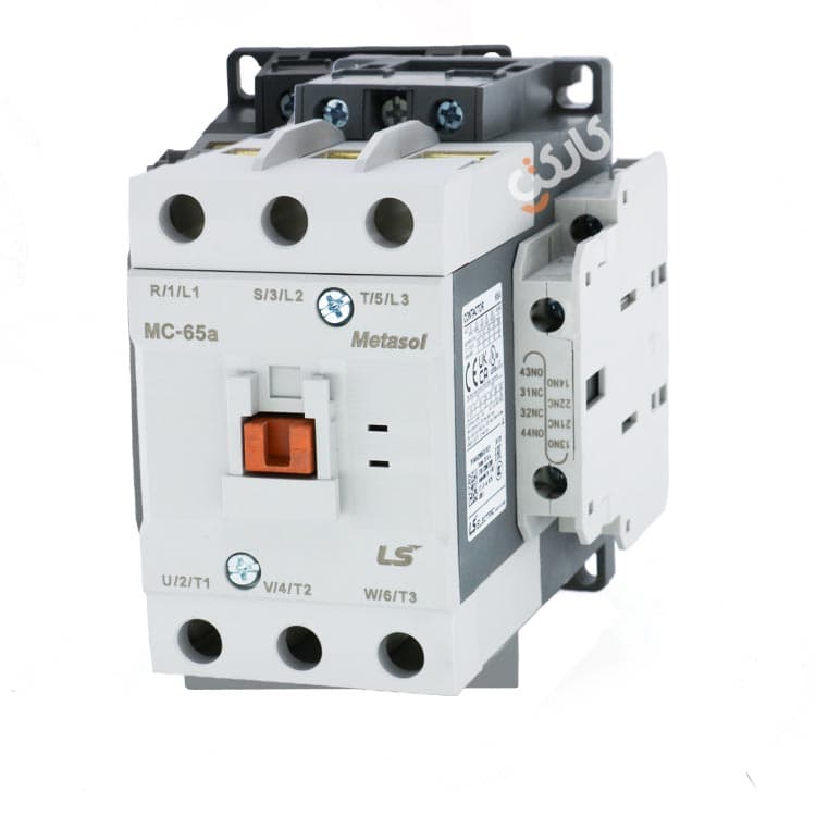 کنتاکتور 65 آمپر 30 کیلوات، بوبین 220 VAC،برند LS مدل MC-65a