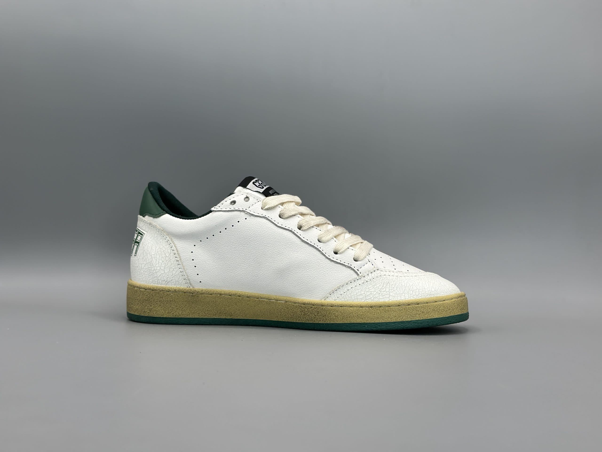 کتانی گلدن گوس بال استار چرم سفید سبز سبز/Golden Goose Ball star — تصویر ۳